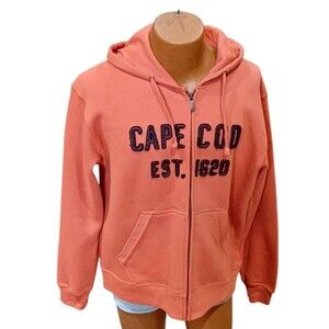 Gear for Sports Cotton & Polyester Cape Cod Full Zip Size Large Coral Hoodie NEW